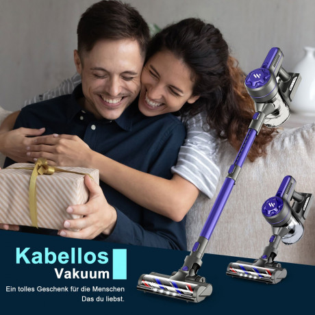 OKWISH OKWISH Akku-Handstaubsauger Handstaubsauger Autostaubsauger Staubsauger Bodenstaubsauger Kabellos, 2 in 1 12000Pa 13200mA-Akku fur Wohnungen Auto + LED Licht  Беспроводной ручной пылесос OKWISH, ручной пылесос, автомобильный пылесос, пылесос для по