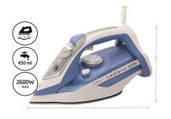 TZS FIRST AUSTRIA TZS FIRST AUSTRIA Dampfbugeleisen Dampfbugeleisen, verstellbare Dampfstarke  vertikaler Dampfstoss, 2600 W, 450 ml Wassertank, inkl. Wasserbehalter, in Weiss/Grau/Blau, 2600 W  TZS FIRST AUSTRIA паровой утюг паровой утюг, регулируемая мо