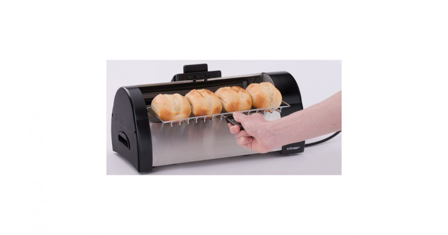 Cloer Cloer Brotchenbacker 3080, Toaster silber/schwarz, 570 Watt, fur 3 4 Brotchen  silber/schwarz Хлебопечка Cloer 3080, тостер серебристый/черный, 570 Вт, на 3–4 хлеба
