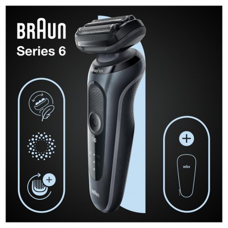 Braun Elektrischer Rasierer fur Manner quot;Series 6 60-N1000squot; in Grau Электробритва мужская "Series 6 60-N1000s" в сером