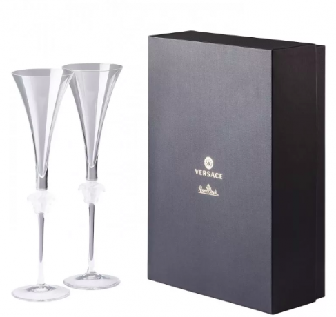 Rosenthal Versace Medusa Lumiere Sektfloten 2st, Розенталь Версаче Медуза Люмьер Набор из 2 бокалов для шампанского в подарочной упаковке, 2х200 мл