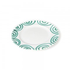 Gmundner Keramik Gmundner Keramik Grungeflammt Dessertteller / Fruhstucksteller Gourmet d: 18 cm / h: 1,8 cm Керамическая десертная тарелка Gmundner с зеленым пламенем / тарелка для завтрака для гурманов г: 18 см / высота: 1,8 см