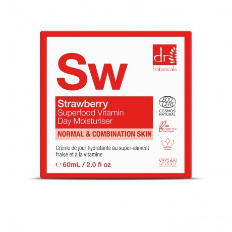 Dr Botanicals Strawberry Superfood Day Moisturiser  Дневной увлажняющий крем с клубникой Superfood