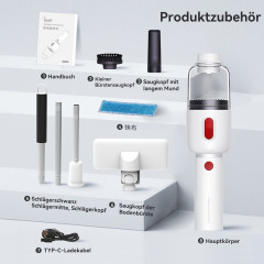 DOPWii DOPWii Akku-Handstaubsauger 40W Bodenstaubsauger,6000Pa 2 in 1 Stielstaubsauger Mit 3 Saugkopfe, beutellos Schwarz Беспроводной ручной пылесос DOPWii Пылесос для пола мощностью 40 Вт, 6000 Па Пылесос 2 в 1 с 3 всасывающими насадками, без мешка