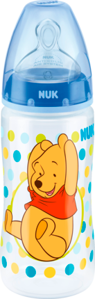 Nuk PP Бутылочка Winnie Силиконовая  Бутылочка для Кормления с Силиконовой Насадкой и Винни Пухом 300 ml, 1 шт