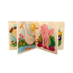 HESS Holzspielzeug Bilderbuch Bauernhof Деревянная ферма с картинками для игрушек