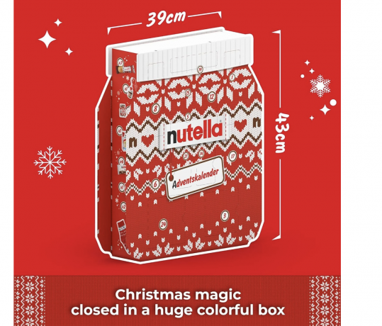Nutella Adventskalender 2024 Адвент-календарь Нутелла, 24 сладких сюрприза, 528 грамм, 39см х 43см