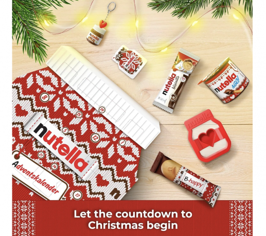 Nutella Adventskalender 2024 Адвент-календарь Нутелла, 24 сладких сюрприза, 528 грамм, 39см х 43см