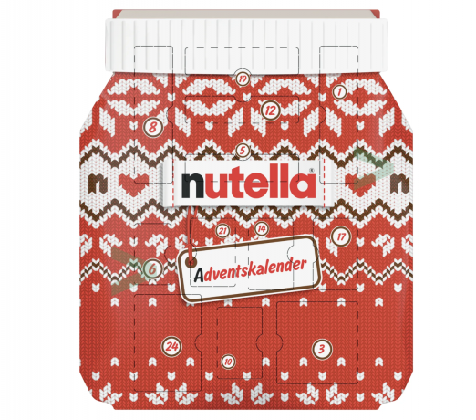 Nutella Adventskalender 2024 Адвент-календарь Нутелла, 24 сладких сюрприза, 528 грамм, 39см х 43см