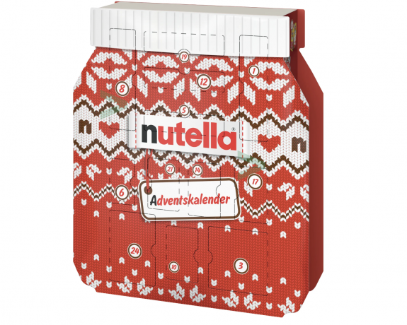 Nutella Adventskalender 2024 Адвент-календарь Нутелла, 24 сладких сюрприза, 528 грамм, 39см х 43см