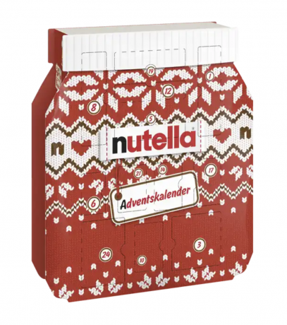 Nutella Adventskalender 2024 Адвент-календарь Нутелла, 24 сладких сюрприза, 528 грамм, 39см х 43см