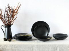 Creatable Creatable Tafelservice 12-tlg SOFT TOUCH schwarz Созданный обеденный сервиз SOFT TOUCH из 12 предметов
