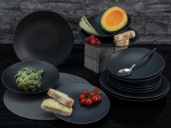 Creatable Creatable Tafelservice 12-tlg SOFT TOUCH schwarz Созданный обеденный сервиз SOFT TOUCH из 12 предметов