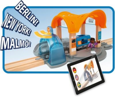 BRIO Smart Tech Sound Bahnhof mit Action Tunnel Звуковая станция Smart Tech с туннелем Action