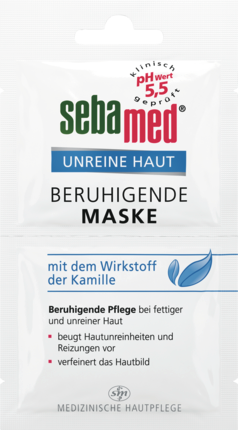 sebamed Маска для загрязнённой кожи, экстракт Ромашки и пантенол, 10 мл