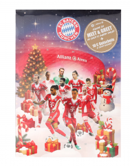 FC Bayern Schoko Adventskalender 180g, Адвент-календарь 2025 ФК Бавария, 24 сладких сюрприза, 43см х 31см, 180 грамм