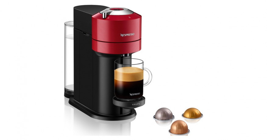 Krups Krups Nespresso Vertuo Next XN9105, Kapselmaschine rot/schwarz  rot, schwarz Krups Nespresso Vertuo Next XN9105, капсульная машина красный/черный