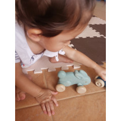 PLANTOYS Active Play Hase auf Radern blau Schiebespielzeug Кролик на колесах Active Play