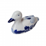 Delft Blue Holland Утка с синим декором, ручная роспись, дельфтский фарфор, 12 x 6 см, Голландия, 1960-70гг.