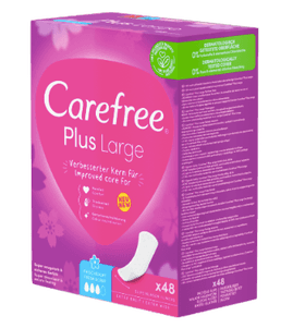Carefree Slipeinlage Plus Large mit Frischeduf, Прокладки ежедневные Large Plus Fresh с ароматом свежести, 48 шт, 48 упаковки (2304 шт)