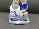 Статуэтка винтажная Delft Blue "Влюбленная пара", фарфор, 8 х 6 см, Голландия, 1960-70гг.