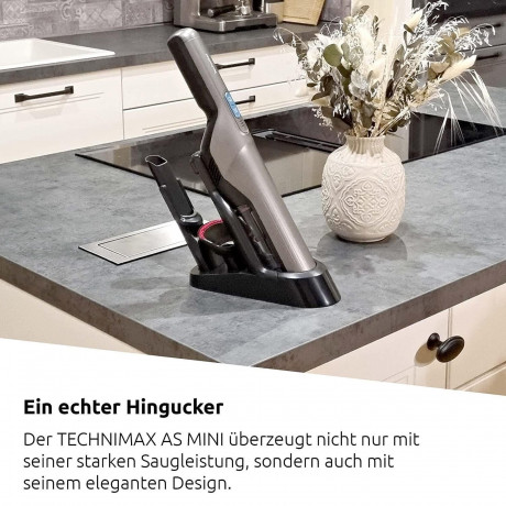 TechniSat TechniSat Akku-Hand-und Stielstaubsauger TECHNIMAX AS MINI Akku-Handstaubsauger Bis zu 30 min, 100 W, Standfuss mit Ladefunktion  Беспроводной ручной пылесос TechniSat Беспроводной ручной пылесос TECHNIMAX AS MINI До 30 мин, 100 Вт, подставка с 