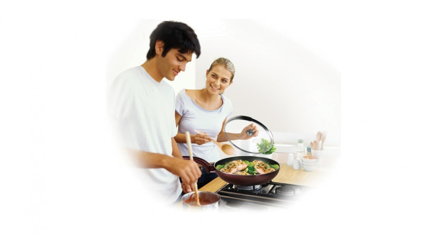 Tefal Tefal Pfannendeckel Jamie Oliver, O 32cm transparent/edelstahl  transparent/edelstahl Крышка для кастрюли Tefal Jamie Oliver, O 32см, прозрачная/нержавеющая сталь