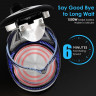 Bonsenkitchen Bonsenkitchen Wasserkocher Wasserkocher aus Glas, 1,7 L 2200 W Wasserkocher mit blauer LED-Beleuchtung, automatischer Abschaltung und Uberhitzungsschutz, Innendeckel und Boden aus 304 Edelstahl (BPA-frei), 1,7 l, 2200 W  Стеклянный чайник Bo