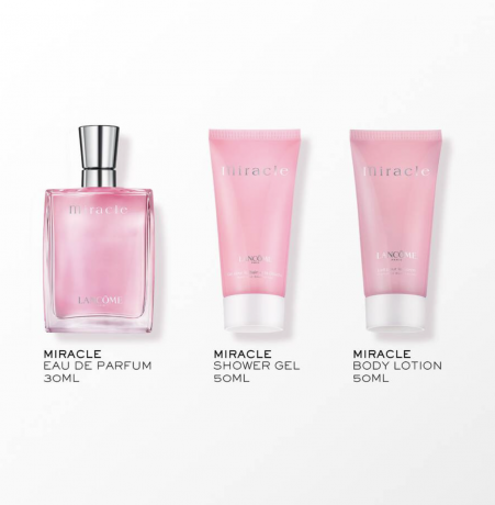 LANCOME MIRACLE GESCHENKSET Подарочный набор MIRACLE, ограниченный выпуск 2024 года: парфюмерная вода 30мл, лосьон 50мл, гель 50мл