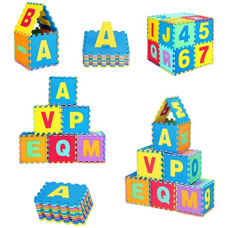 COSTWAY Puzzlematte 72 TLG. EVA mit Zahlen Коврик-пазл 72 детали. Ева с цифрами