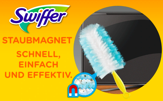 Swiffer STAUBmagnet Starterset (1+3) Свиффер Магнитная щетка для удаления пыли Стартовый комплект: 1 магнитная щетка  + 3 сменные салфетки-насадки