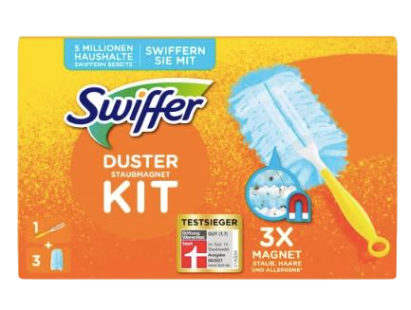 Swiffer STAUBmagnet Starterset (1+3) Свиффер Магнитная щетка для удаления пыли Стартовый комплект: 1 магнитная щетка  + 3 сменные салфетки-насадки