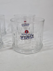 Стакан для пива винтажный Berliner Kindl Weisse, стекло, 0.3 л, 4 шт., Германия, 1960-70гг.