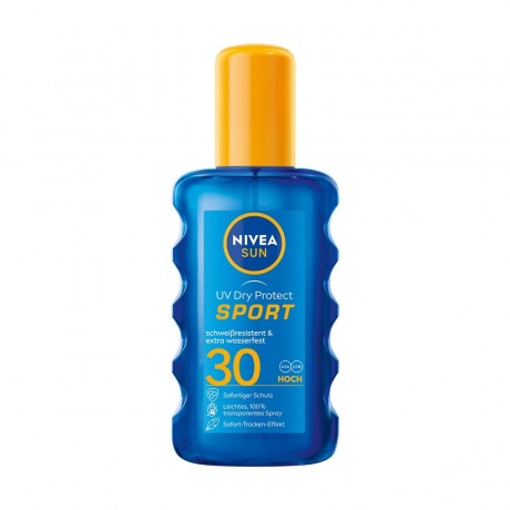 Nivea UV Dry Protect Sport Transparentes Spray LSF 30  UV Dry Protect Sport Прозрачный спрей SPF 30