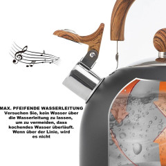 FeelGlad FeelGlad Wasserkocher 2.5 Liter Wasserkocher Retro,Teekessel fur Herd und Grill  Чайник FeelGlad 2,5 литра, ретро-чайник, чайник для плиты и гриля
