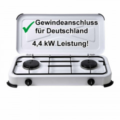 BlueCraft BlueCraft Gaskocher, (fur Propan-Gasflasche Gas-Kochfeld), Campingkocher 2-flammig, Gasherd 50 mbar  Газовая плита BlueCraft, (для газовой плиты из баллона с пропаном), походная пита 2 пламени, газовая плита 50 мбар