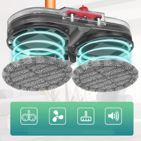 FeelGlad FeelGlad Akku-Wischmopp Dyson Wischaufsatz,Wischer,mit 6 Mopppads und Abnehmbarer Wassertank, fur Dyson V11 V10 V8 V7 V15 Staubsauger  Беспроводная швабра FeelGlad Насадка для швабры Dyson, стеклоочиститель, с 6 подушечками и съемным резервуаром 