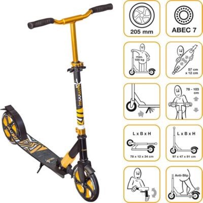 Muuwmi Aluminiumscooter Muuwmi Deluxe 205mm Алюминиевый самокат Muuwmi Deluxe 205мм