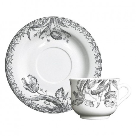 Gien Fayencerie Gien 'Tulipes Noires' Kaffee-/Tee-Untertasse 15 cm Gien "Tulipes Noires" Блюдце для чая/кофе,15 см