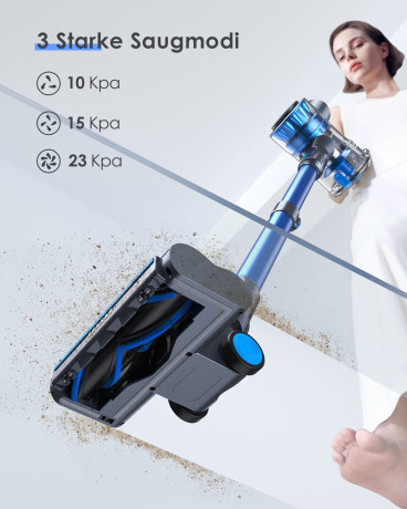 oyajia oyajia Akku-Hand-und Stielstaubsauger 6in1 Kabellos 23Kpa Akkusauger mit Anti-Tangle-Rollenburste, 225,00 W, beutellos, 45 Min. Laufzeit fur Hartboden, Teppich, Tierhaare  Беспроводной ручной и стержневой пылесос oyajia Беспроводной беспроводной пы