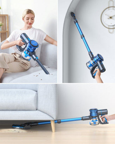 oyajia oyajia Akku-Hand-und Stielstaubsauger 6in1 Kabellos 23Kpa Akkusauger mit Anti-Tangle-Rollenburste, 225,00 W, beutellos, 45 Min. Laufzeit fur Hartboden, Teppich, Tierhaare  Беспроводной ручной и стержневой пылесос oyajia Беспроводной беспроводной пы