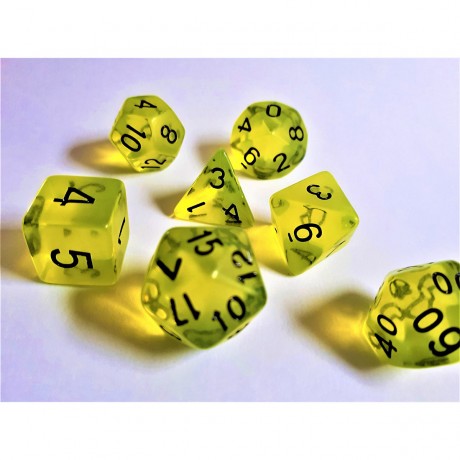dice4friends 7-tlg. RPG Wurfelset Transparent: Gasoline 7 шт. RPG Dice Set Прозрачный: Бензин