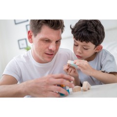 PLANTOYS Plan Toys Holzklotze Wurfel in der Dose Деревянные кубики Plan Toys в жестяной банке