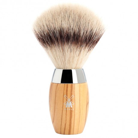 Muhle Kosmo Rasierpinsel, Silvertip, Olivenholz Помазок Kosmo, серебряный наконечник, оливковое дерево