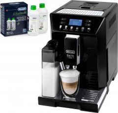 De'Longhi De'Longhi Kaffeevollautomat ECAM 46.860.B Eletta Evo, schwarz, inkl. Pflegeset im Wert von € 31,99 UVP  Полностью автоматическая кофемашина De'Longhi ECAM 46.860.B Eletta Evo, черная, включая набор для ухода, рекомендуемая розничная цена 31,99 е