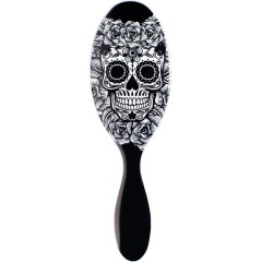 Wet Brush (Вет Браш) Массажная расчёска для волос Sugar Skull White Rose, 1 шт.
