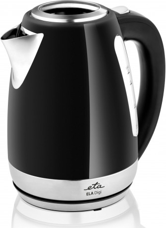 eta eta Wasserkocher ELA digi ETA959890020, 1,7 l, 2100 W, schwarz, Transparenter Deckel, Edelstahlausfuhrung  чайник ELA digi ETA959890020, 1,7 л, 2100 Вт, черный, прозрачная крышка, дизайн из нержавеющей стали